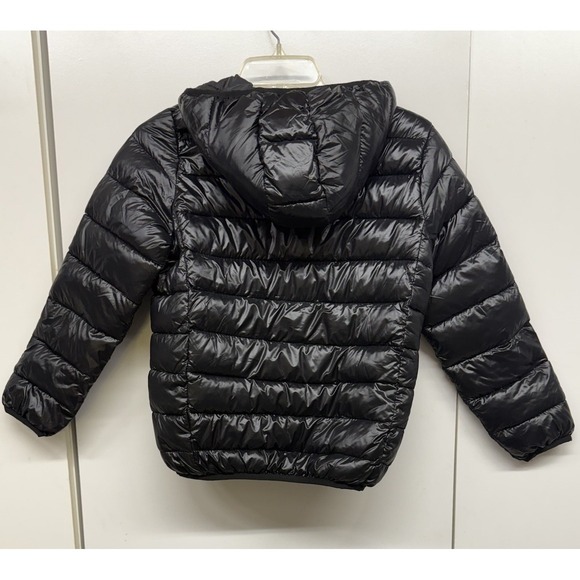 Kids Child Puffer Jacket Size 11-12 Large YL (150) Black Youth Full Zip Hooded - Picture 4 of 7